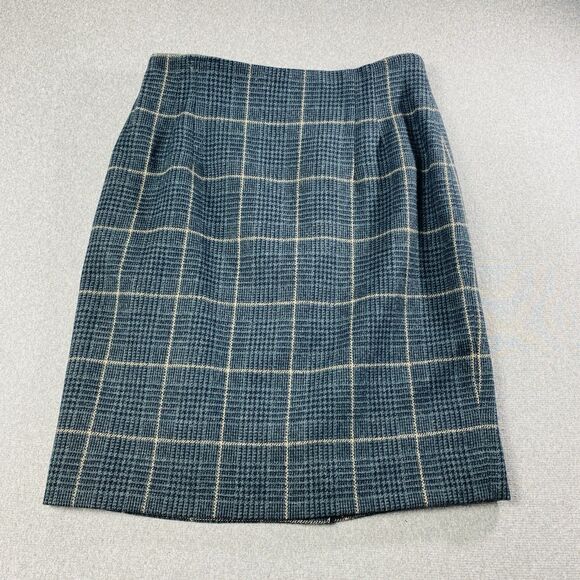 Jones New York Plaid Wool Skirt Size 12 Lined - Picture 1 of 3
